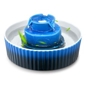 Ceramic Cat Water Fountain, 2.1L/71oz Cupcake Pet Fountain, Porcelain Cat Water Dispenser with Ultra-Quiet Pump