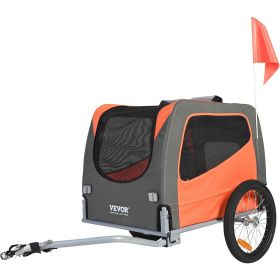 Dog Bike Trailer, Supports up to 66 lbs, Pet Cart Bicycle Carrier, Easy Folding Frame with Quick Release Wheels, Universal Bicycle Coupler, Reflectors