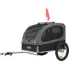 Dog Bike Trailer, Supports up to 88 lbs, Pet Cart Bicycle Carrier, Easy Folding Frame with Quick Release Wheels, Universal Bicycle Coupler, Reflectors