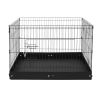 Dog Playpen, 4 Pcs 24 x 36 in Panels Foldable Metal Pet Exercise Pen, Dog Fence Indoor and Outdoor Pen with Door and 600D Oxford Fabric Bottom Pad