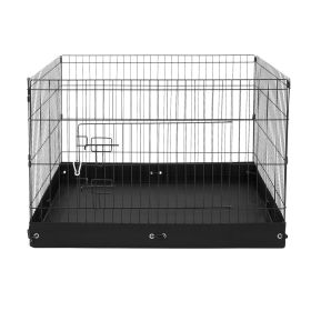 Dog Playpen, 4 Pcs 24 x 36 in Panels Foldable Metal Pet Exercise Pen, Dog Fence Indoor and Outdoor Pen with Door and 600D Oxford Fabric Bottom Pad