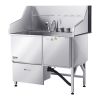 304 Stainless Steel Dog Washing Station, 50 Inch Pet Grooming Tub with Non-Slip Low-Slope Ramp, Storage Drawer, Hot & Cold Faucet