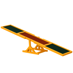 Wood Pet Seesaw Platform Dog Agility Training Equipment Run Game Toy Weather Resistant Pet Supplies Natural