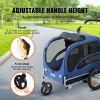 Dog Bike Trailer, Supports up to 100 lbs, 2-in-1 Pet Stroller Cart Bicycle Carrier, Easy Folding Cart Frame with Quick Release Wheels