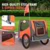 Dog Bike Trailer, Supports up to 66 lbs, Pet Cart Bicycle Carrier, Easy Folding Frame with Quick Release Wheels, Universal Bicycle Coupler, Reflectors