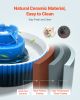 Ceramic Cat Water Fountain, 2.1L/71oz Cupcake Pet Fountain, Porcelain Cat Water Dispenser with Ultra-Quiet Pump