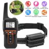 3280FT Dog Training Collar IP67 Waterproof Pet Beep Vibration Electric Shock Collar 3 Channels Rechargeable Transmitter Receiver Trainer with Flashlig