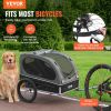 Dog Bike Trailer, Supports up to 88 lbs, Pet Cart Bicycle Carrier, Easy Folding Frame with Quick Release Wheels, Universal Bicycle Coupler, Reflectors