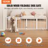 Freestanding Pet Barrier, 24" Height x 80.3" Width, 4-Panel Folding Dog Gate for Various Openings