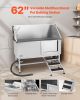 Stainless Steel Dog Washing Station, 62 inch Pet Grooming Tub w/ Stairs, PE Water Filter Board