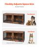 75" Dog Crate Furniture for 2 Dogs, Extra Large Double Dog Crate Furniture Large Breed with Divider & Double Doors