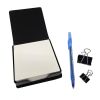 Sealyham Terrier Christmas Flowers PU Leather Note Paper Holder with Artist-Designed Cover, Desk Accessory, Office Gift