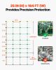 Electric Fence Netting, 35" H x 164' L, PE Net Fencing with Posts & Double-Spiked Stakes, Utility Portable Mesh for Goats, Sheep, Lambs, Deer, Hogs