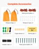 Electric Fence Netting, 35" H x 164' L, PE Net Fencing with Posts & Double-Spiked Stakes, Utility Portable Mesh for Goats, Sheep, Lambs, Deer, Hogs