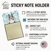 Blue Merle Sheltie Coworker Watercolor Sticky Note Holder Refillable Dispenser Desk Accessory 3x3 Pad Gift