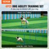 Dog Agility Training Equipment, 4 PCS Set - Adjustable High Hurdles and Jump Ring