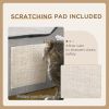 Large Cat Bed for Indoor, Cat House Hideaway with Soft Cushion, Scratching Pad, Dangling Ball, Dual Entrances, Grey