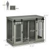 Multifunctional Large Dog Crate Gray End Table Divider Stylish Furniture Dogs