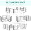 Heavy Duty Pet Playpen, 16 Panels Steel Dog Fence Puppy Exercise Pen with 2 Doors Locking Latch, 31.5" Height