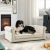 Elegant Rectangle Pet Bed for Medium and Large Dogs, Durable Elevated Dog Sofa Bed, Comfortable Dog Couch, Modern and Stylish Dog Sofa for Large Dogs