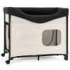 Elevated Lounge Pet Bed, Foldable Bunk Dog Bed with 600D Oxford Cloth and Dutch Velvet, Portable Raised Cot with Wheels, Side Storage Bags