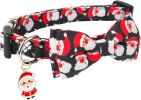 American Flag Dog Collar with Detachable Bowtie, Adjustable 4th of July Patriotic Collars for Small Medium Large Dogs Pets (Small)