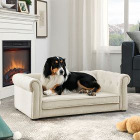 Elegant Rectangle Pet Bed for Medium and Large Dogs, Durable Elevated Dog Sofa Bed, Comfortable Dog Couch, Modern and Stylish Dog Sofa for Large Dogs (Color: as Pic)