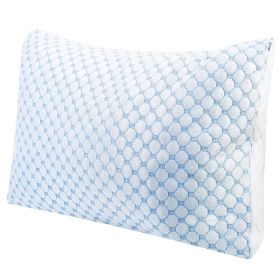 Cooling Memory Foam Pillow Ventilated Soft Bed Pillow With Cooling Gel Infused Memory Foam Heat Reducing Cooling Fiber Breathable Machine Washable (Option: King1Pc)